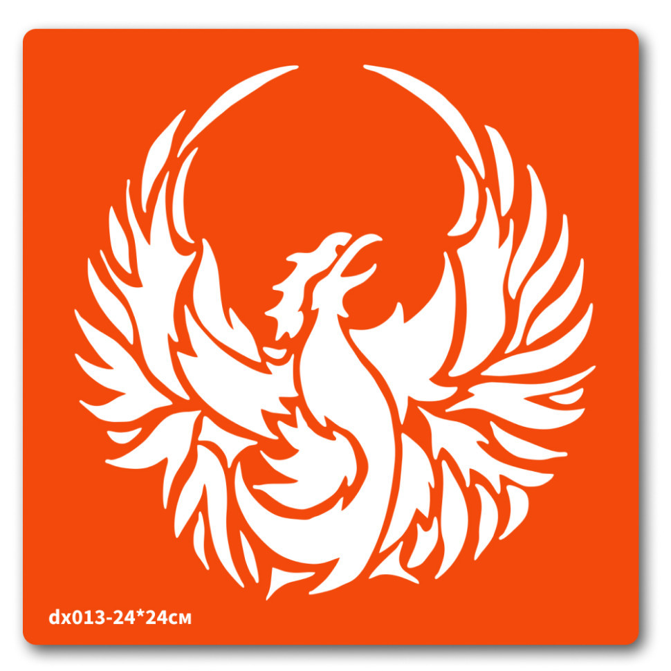 Трафарет для био-тату Феникс dx013-24*24см, размер 24 х 24см Винница - изображение 1