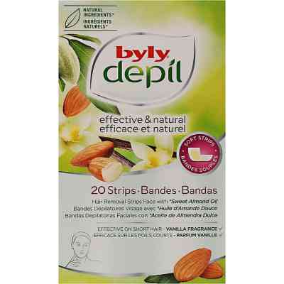 Восковые полоски Byly Для депиляции кожи лица с Миндалем и Ванилью 20 шт (8411104043374) Винница