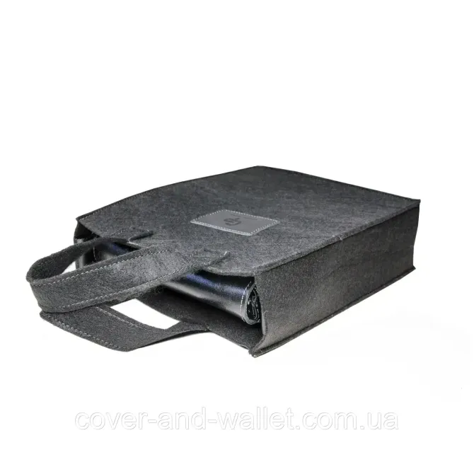 Наплечная мужская сумка на магнитах из черной гладкой кожи Grande Pelle 754610 Киев - изображение 8