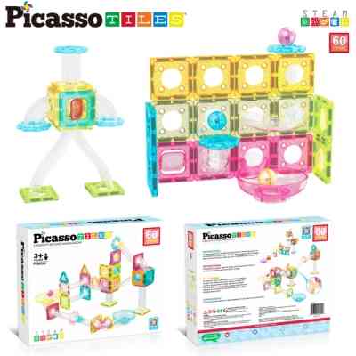 Конструктор Picasso магнітний Tiles Mini Diamond Marble Run Track Set 60 деталей (817338028299) Вінниця