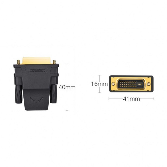 Перехідник HDMI DVI D 24+1 Ugreen 20124 (Чорний) Миколаїв - фото 10