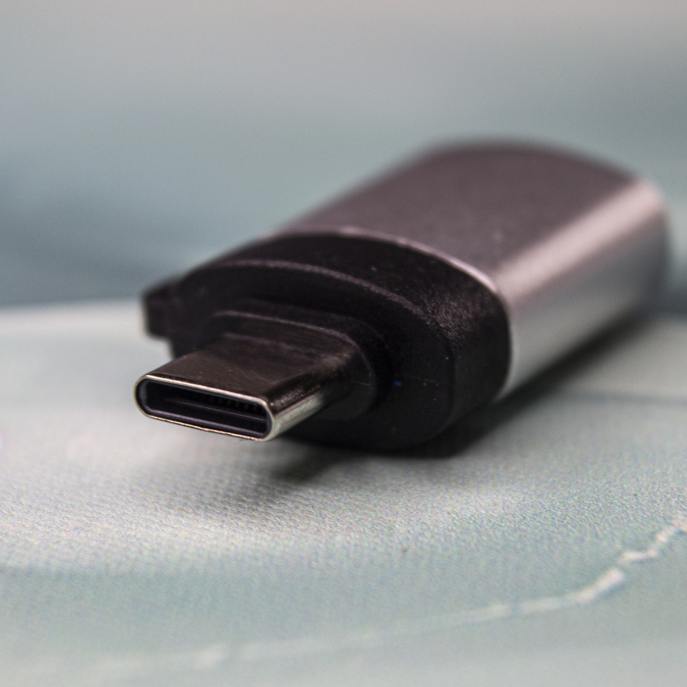 Перехідник OTG USB — Type-C Inasmile Silver Київ - фото 3