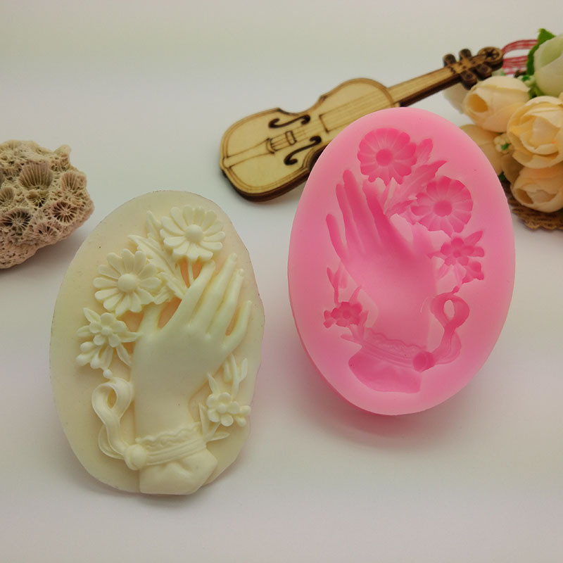 Молд силиконовый Рука 48 на 69 мм розовый Киев - изображение 4