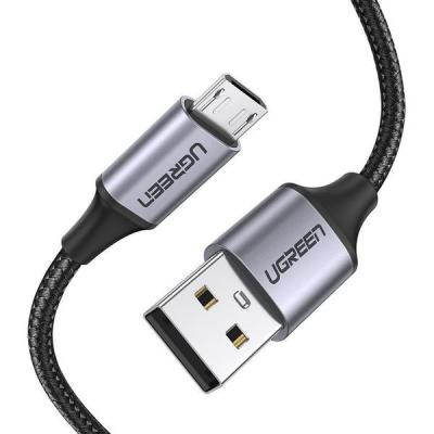 Дата кабель USB 2.0 AM to Micro 5P 2.0m US290 Aluminum Braid Black Ugreen (60148) Вінниця - фото 1