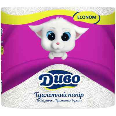 Туалетная бумага Диво Econom 2 слоя белая 4 рулона (4820003832066) Винница