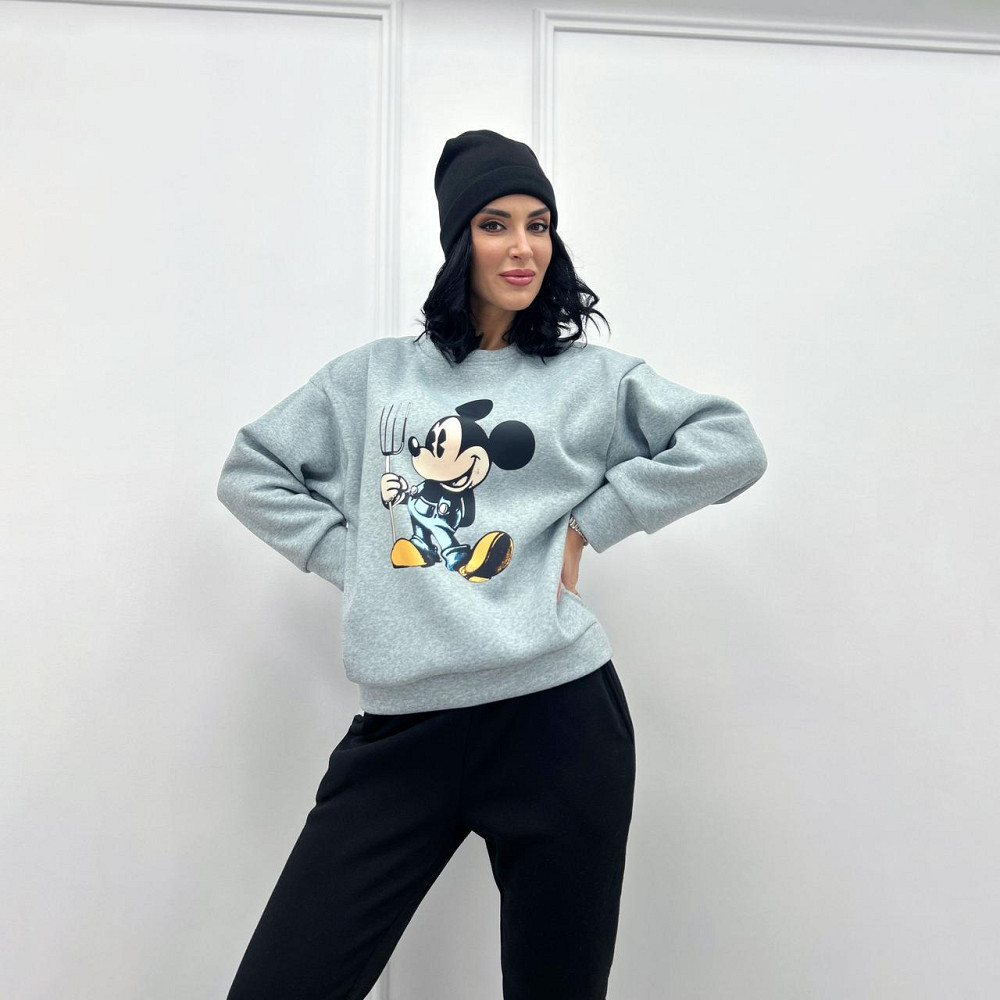 Двухцветный спортивный костюм с шапкой Minnie батал 50-52, Черный Киев - изображение 1