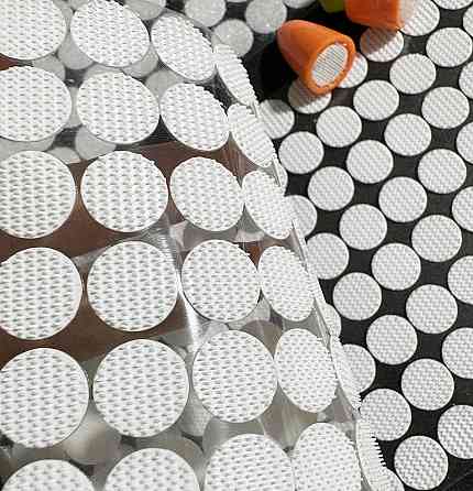 Самоклеящиеся липучки 10мм, белые, 1000 пар Киев