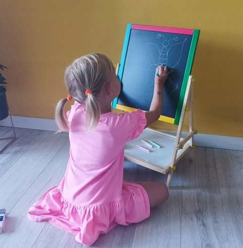 Детская Доска двухсторонняя деревянная 65х42 см с аксессуарами Kruzzel (23546) Нововолынск - изображение 8