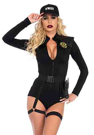 Костюм эротического спецназа Leg Avenue SWAT Team Babe M, боди, пояс, подвязки, игрушечная рация, ке Sex Aura Киев