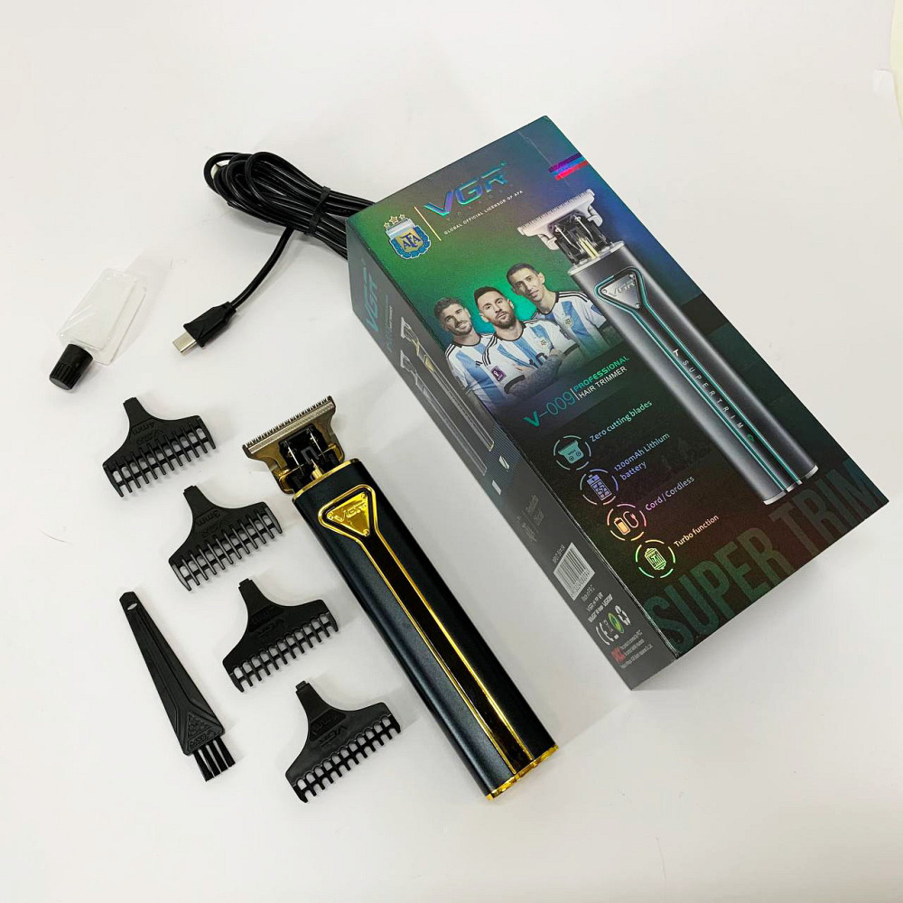 Перезаряджається набір для стрижки волосся VGR V-009, Машинка для стрижки акумуляторна з насадками HF-31 Івано-Франківськ - фото 3