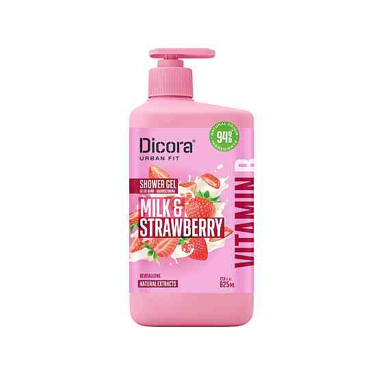 Гель для душу Живильний з вітаміном В Полуниця та молоко Dicora Urban Fit 825 мл Київ