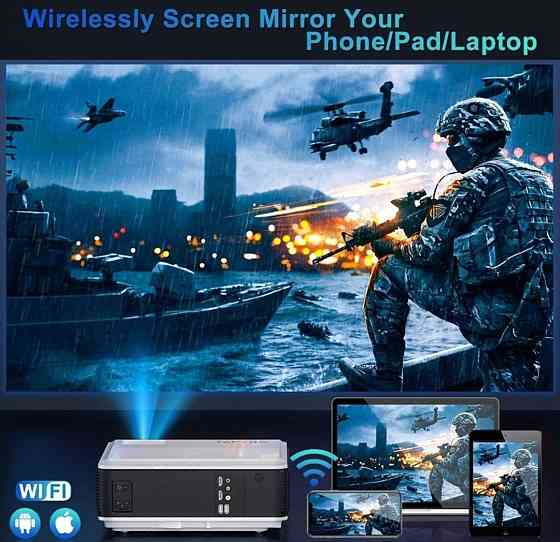 Проєктор LED TOPTRO TR82 Wi-Fi 5.0 Bluetooth Full HD 1080P. Київ