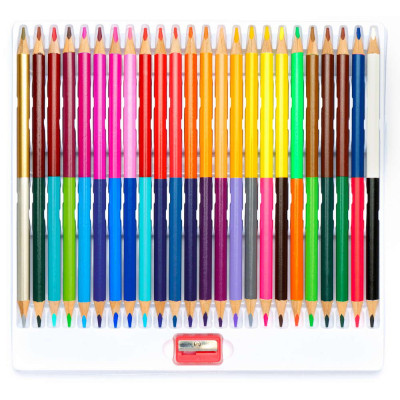 Карандаши цветные Школярик Трехгранные Двусторонние С точилкой 24 шт 48 цветов (312116004-UA) Винница - изображение 2