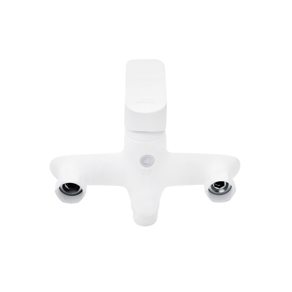 Змішувач для ванни Kroner KRM Fulda - W070 з душовим гарнітуром, білий Київ - фото 4