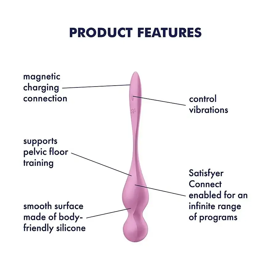 Вагінальні кульки з вібрацією Satisfyer Love Birds 1 Connect App Pink Львів - фото 6