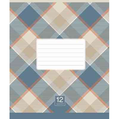Тетрадь Школярик Plaid pattern 12 листов линия (012-3345L) Винница