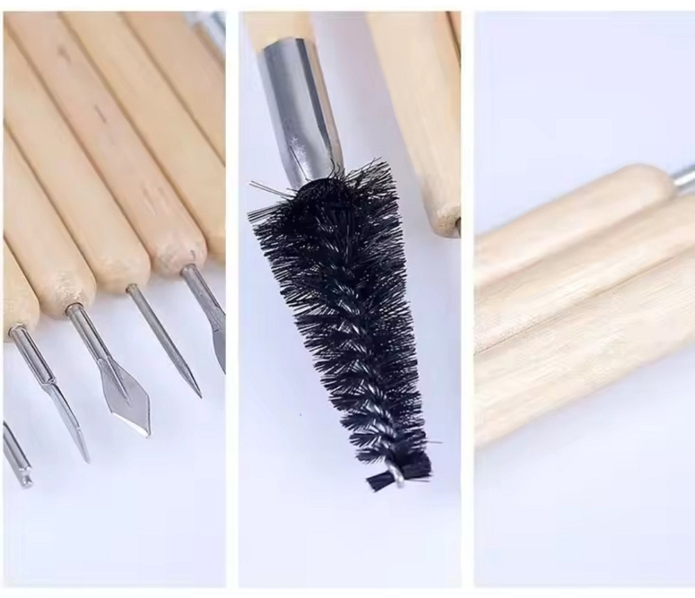 Набір з 11 стеків для роботи з пластиліном, пластикою, глиною, полімерною глиною Київ - фото 6