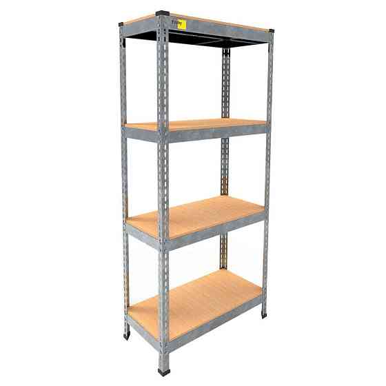 Металлический стеллаж Emby Light Series (размер 1500х900x450мм) 4 полки ДСП до 100кг Оцинкованный Винница