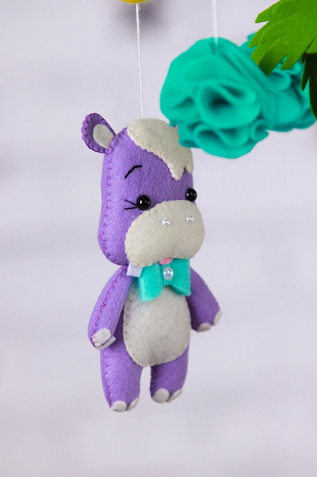 Дитячий музичний мобіль на ліжечко для немовлят WooolyWool «Сафарі» з 35 мелодіями (М007) Київ - фото 5