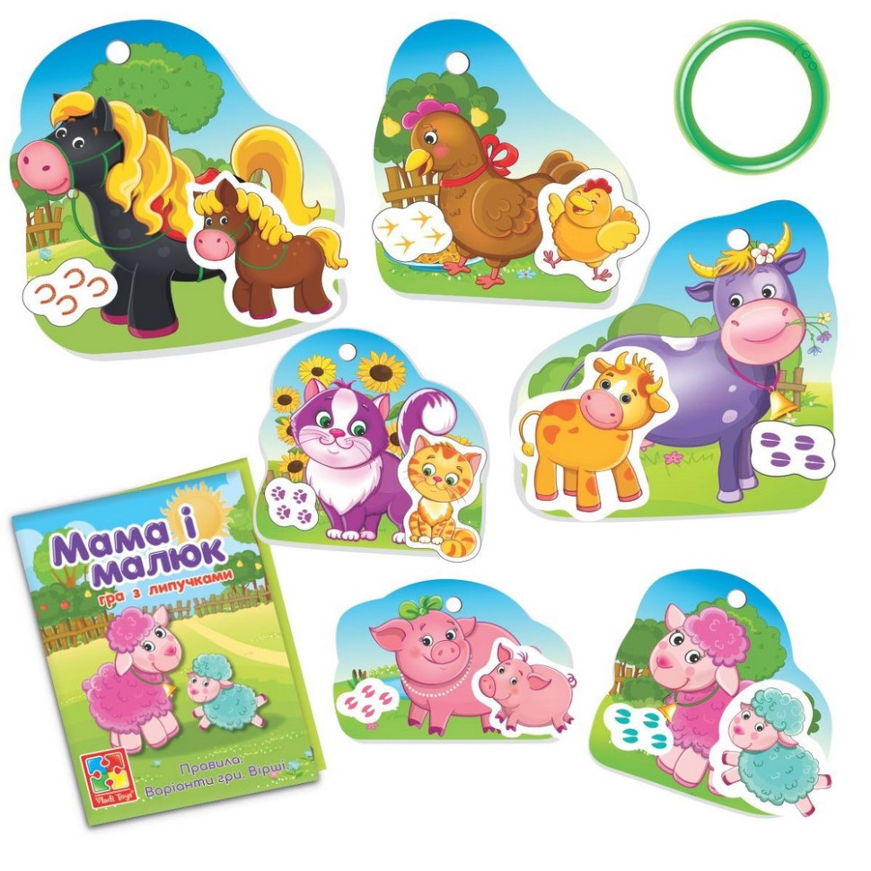 Дитяча настільна гра "Мама і малюк" VT2100-14 з липучками Вінниця - фото 2