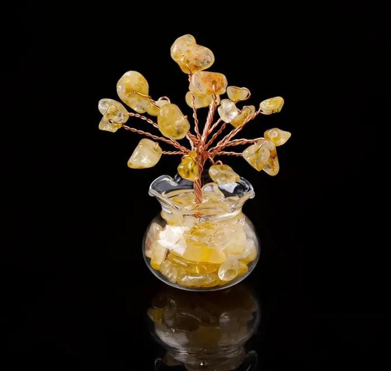 Декоративне «Дерево життя» з мідного дроту та натурального цитрину, 5,5 см. Київ - фото 1