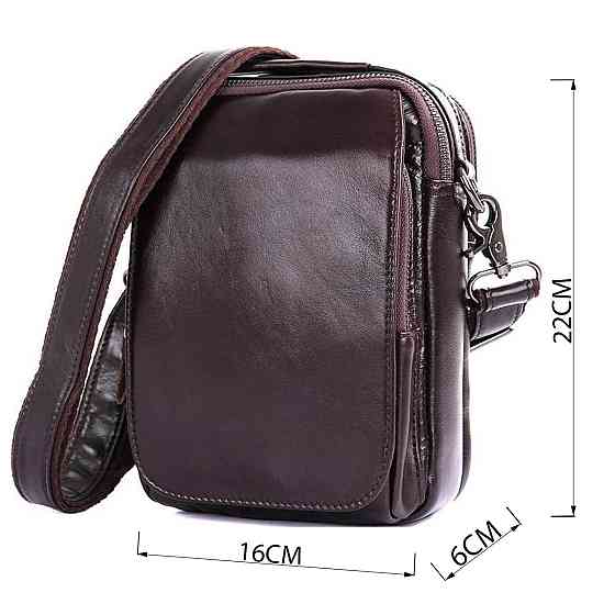 Сумка Vintage 14544 з натуральної шкіри Коричнева Київ