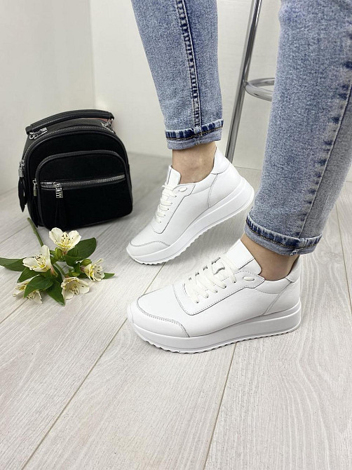 EMELI Кросівки жіночі EMELI 915/5 білі (весна-осінь, шкіра натуральна) (2708) Коломия - фото 2