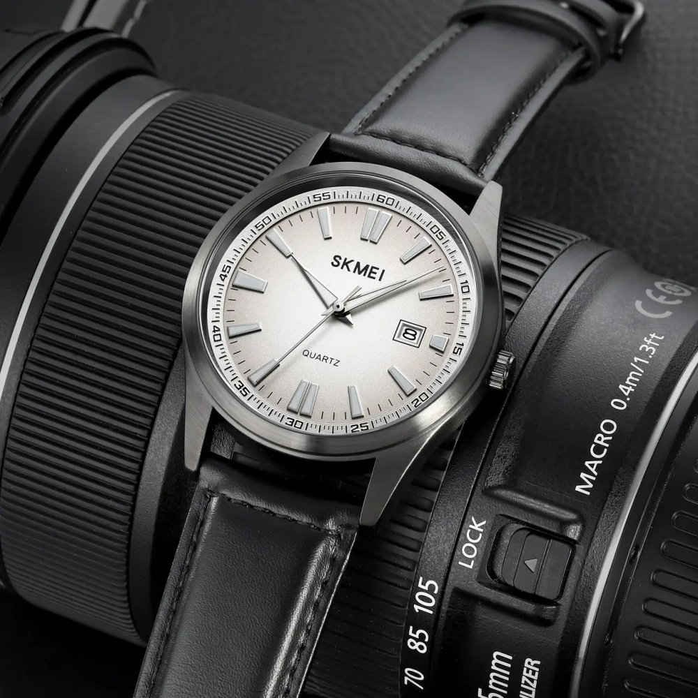 Годинник чоловічий класичний Skmei 1986 (Чорні із сріблястим циферблатом) Вінниця - фото 4