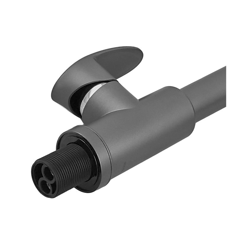 Змішувач для кухні Plamix Cezar-017 Set Graphite Refl.Black з силіконовий вилив (з підведенням) (PM0742)   ( 29654 ) Харків - фото 7