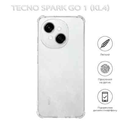 Чехол для мобильного телефона BeCover Anti-Shock Tecno Spark Go 1 (KL4) Clear (712782) Винница