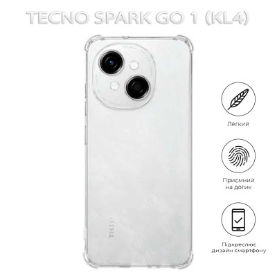 Чохол до мобільного телефона BeCover Anti-Shock Tecno Spark Go 1 (KL4) Clear (712782) Вінниця - фото 5