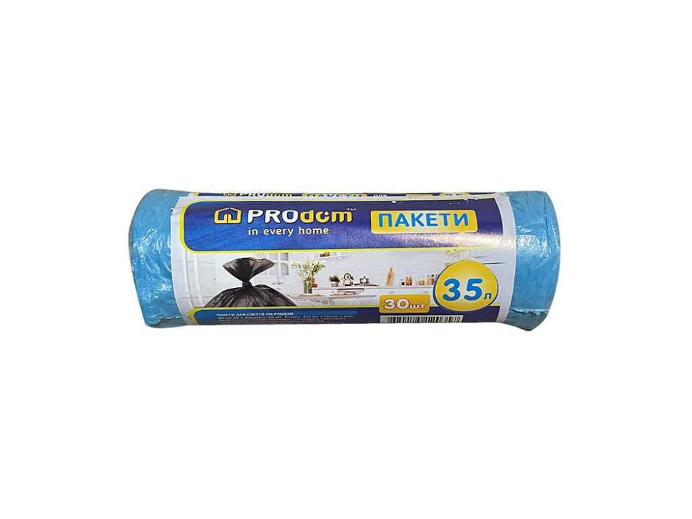 Пакети для смiття 30шт 35л сині ТМ PRODOM   Solmir Київ - фото 1