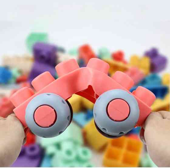 Мягкий силиконовый конструктор для детей Soft rubber building blocks 80 шт Каменец-Подольский
