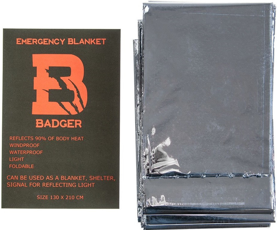 Універсальна Термоковдра - фольга 210х130 см рятувальна NRC Badger Outdoor Нововолинськ - фото 1