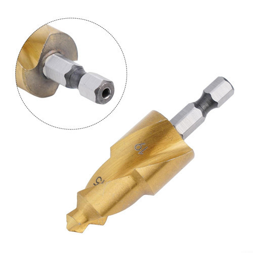 Ступенчатое сверло 15-19мм титановое для PPR труб и восстановления фитингов универсальное Киев - изображение 3