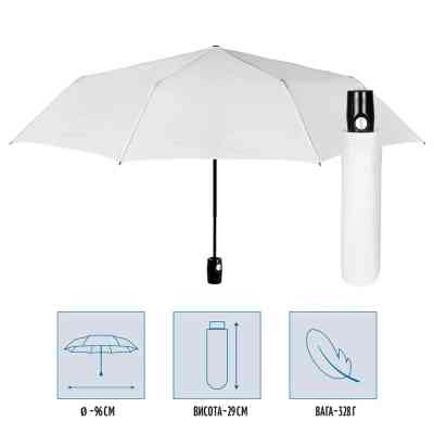 Зонт Perletti Ombrelli promozionali Складной Автоматический Белый (96007-04) Винница