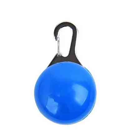 Светящийся брелок на ошейник для собак или котов, имеет три режима свечения синий Киев