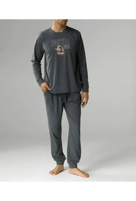 Чоловіча піжама (довгі штани, довгий рукав) Atlantic NMP-376 XXL Київ - фото 1