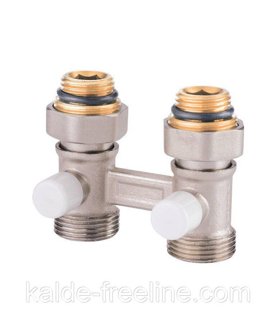 Вузол нижнього підключення радіатора прямий 3/4 " KOER KR.1133 (бінокль) з шаровим затвором Харків - фото 1