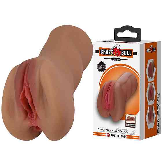 Мастурбатор вагіна CRAZY BULL - Caroline, Double holes TPR Sex Aura Київ