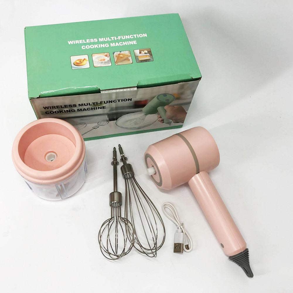 Ручной беспроводной миксер-измельчитель 2 в 1. Цвет: розовый OP-36 Львов - изображение 9