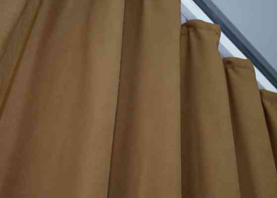 Шторная ткань нубук однотонный, Турция, цвет светло-коричневый 1523ш Киев