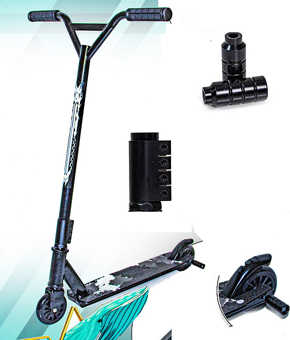 Труковий самокат Maximal Exercise від Scale Sports на підшипниках Abec-7. Чорний колір Одеса - фото 2