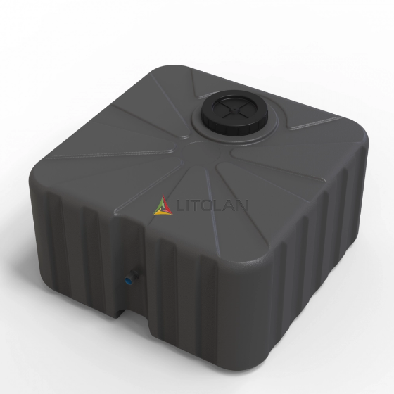 Душ літній 100л 600*600*350мм 2 шари чорний LITOLAN Житомир - изображение 1