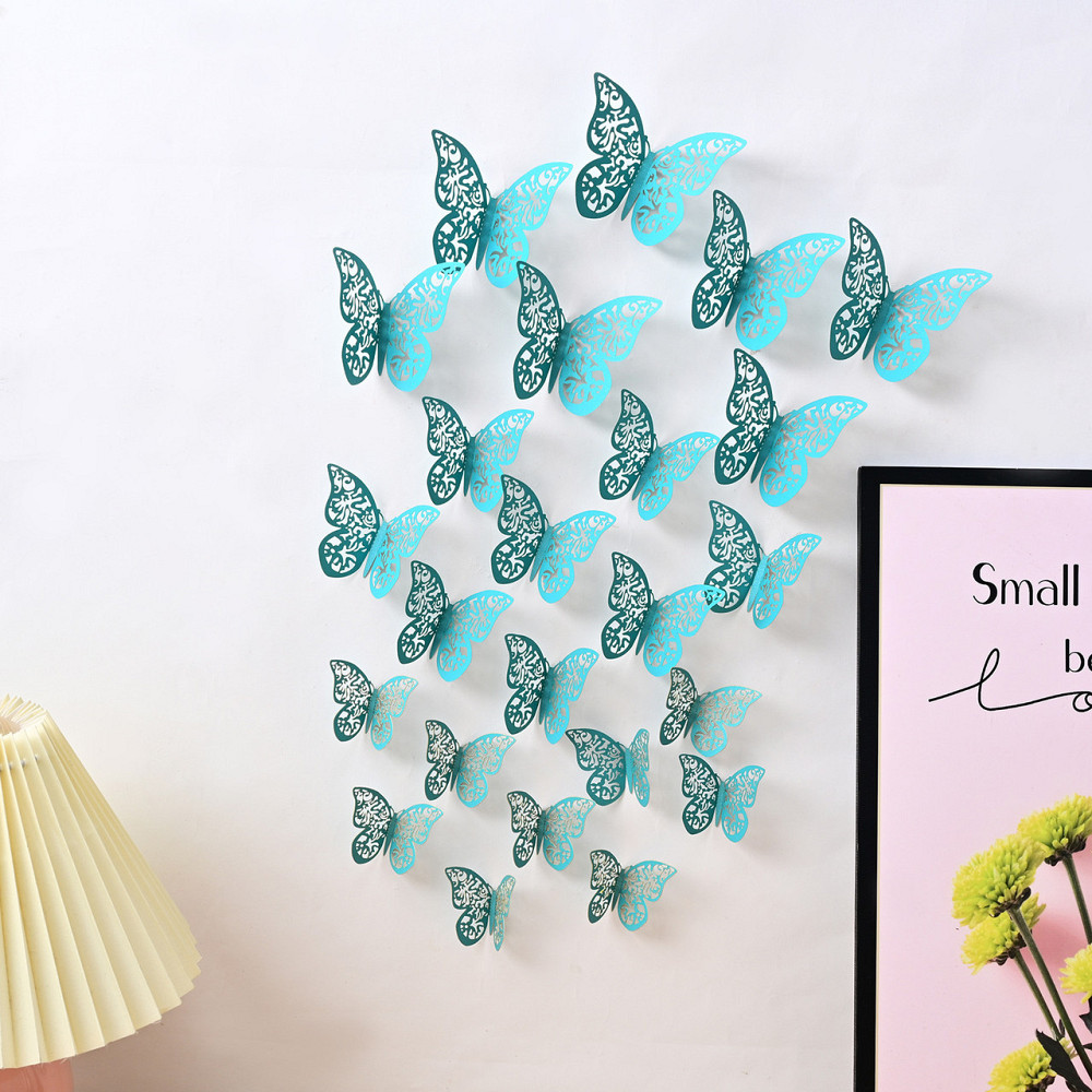 Бабочки на стену интерьерные 12 штук бирюзовый Киев - изображение 1