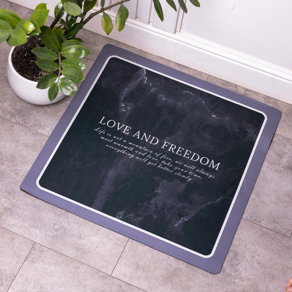 Килимок для ванної кімнати Love and freedom 58*58 см діатомітовий HP-42-10 Коломия - фото 4