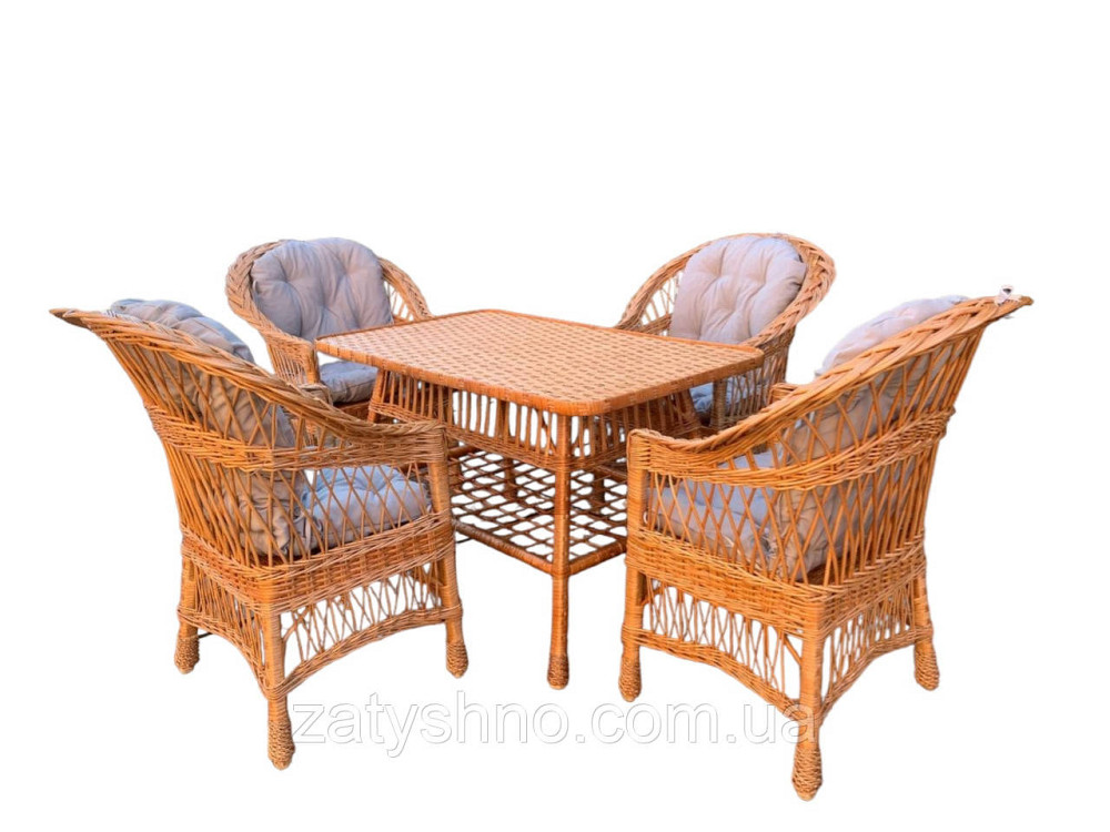 Мебель плетеная натуральная из лозы ан 4 человек Киев - изображение 4