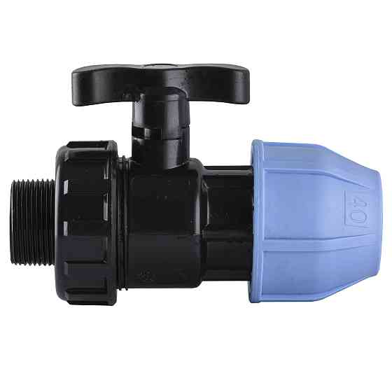 Кран кульовий ПНД Vsplast 40*1 1/4 '' ЗР 6003 Київ