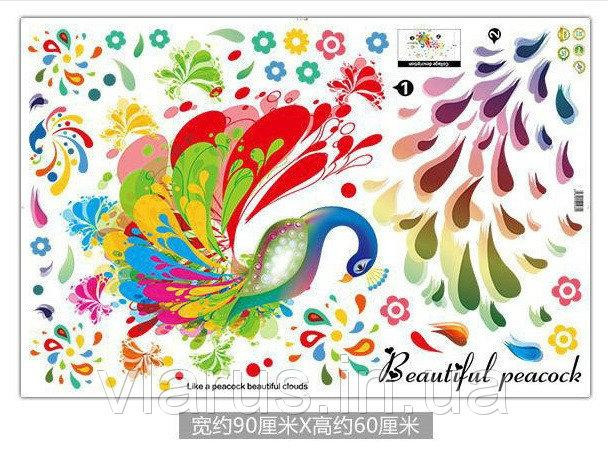 Інтер'єрна наклейка кольорова Павич Київ - фото 6