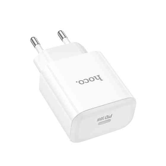 Мережевий зарядний пристрій HOCO C76A Pro Majestic single port PD30W charger White (6942007616300 ) Київ